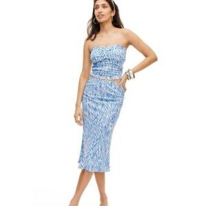 NWT‎ DVF x Target sea twig blue convertible camisole/tube top Size Large